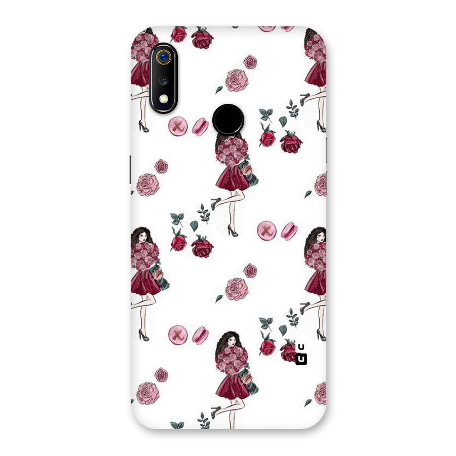 Girl With Flowers Back Case for Realme 3