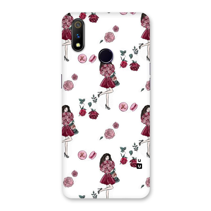 Girl With Flowers Back Case for Realme 3 Pro