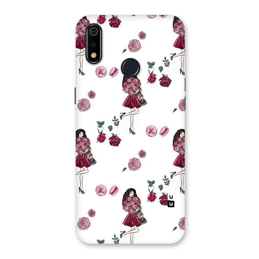 Girl With Flowers Back Case for Realme 3i