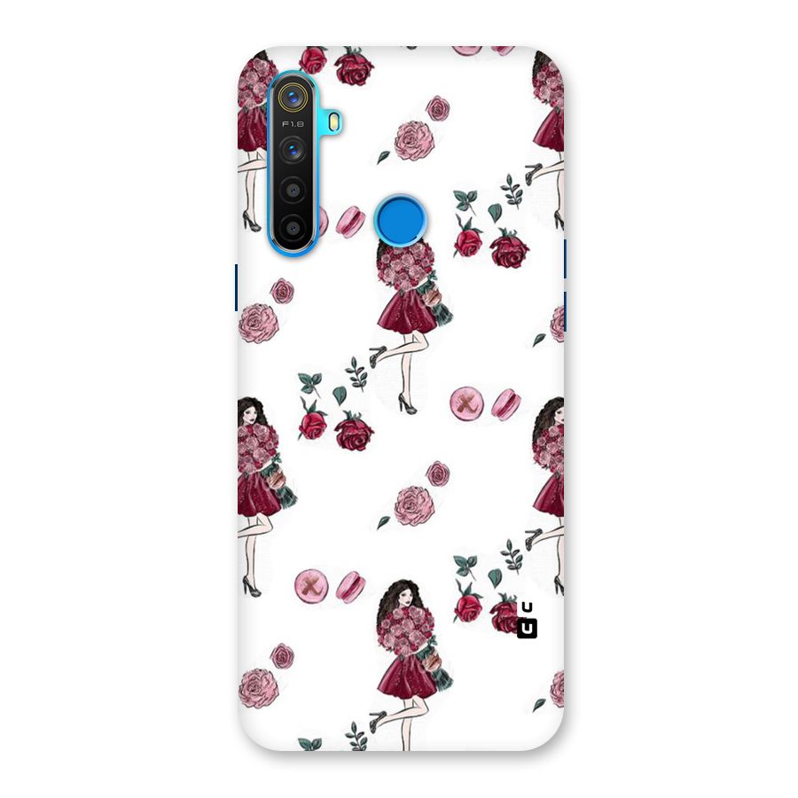 Girl With Flowers Back Case for Realme 5