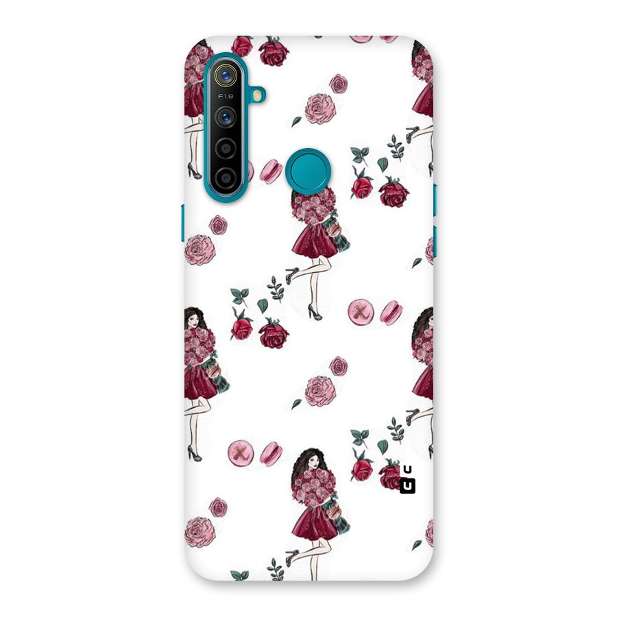 Girl With Flowers Back Case for Realme 5i