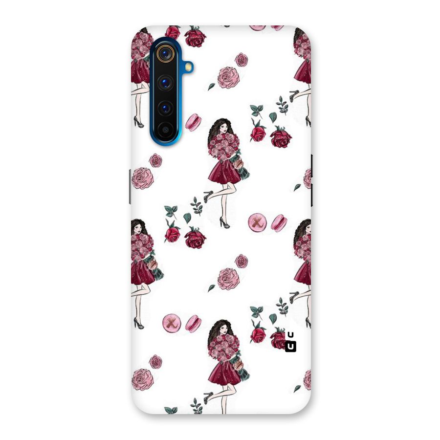 Girl With Flowers Back Case for Realme 6 Pro