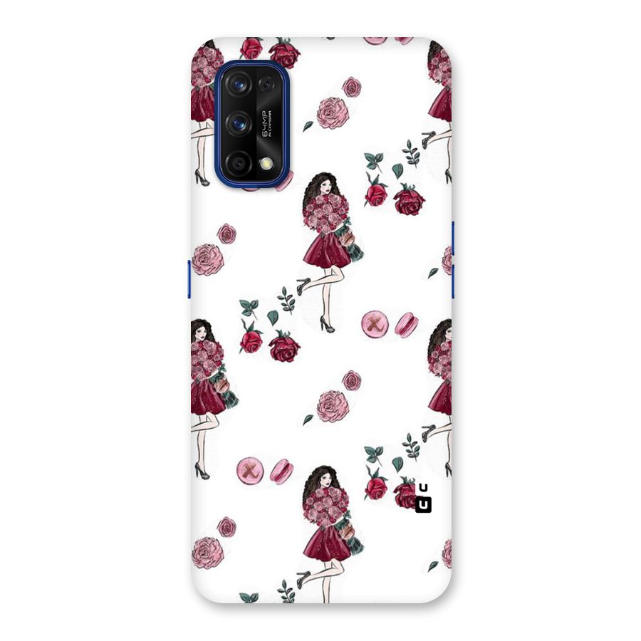 Girl With Flowers Back Case for Realme 7 Pro