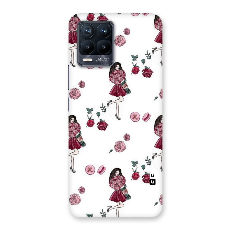 Girl With Flowers Back Case for Realme 8 Pro