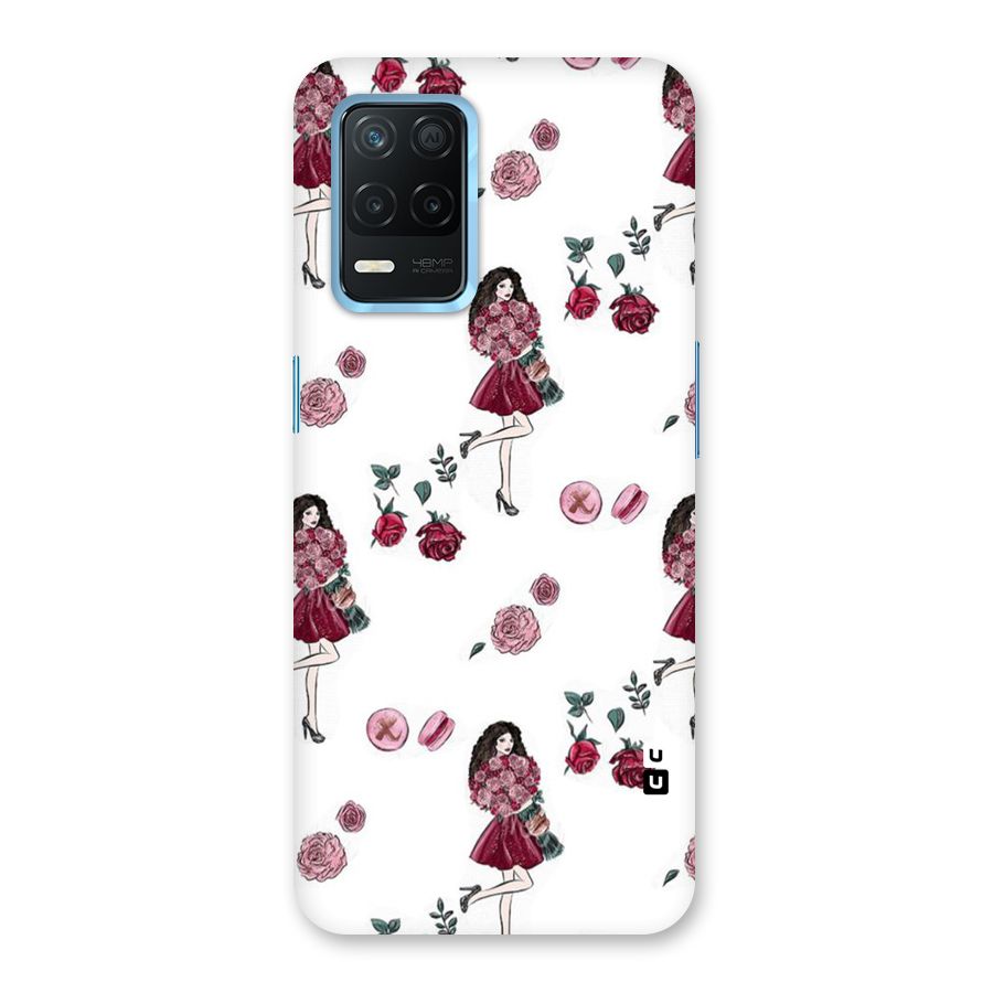 Girl With Flowers Back Case for Realme 8s 5G