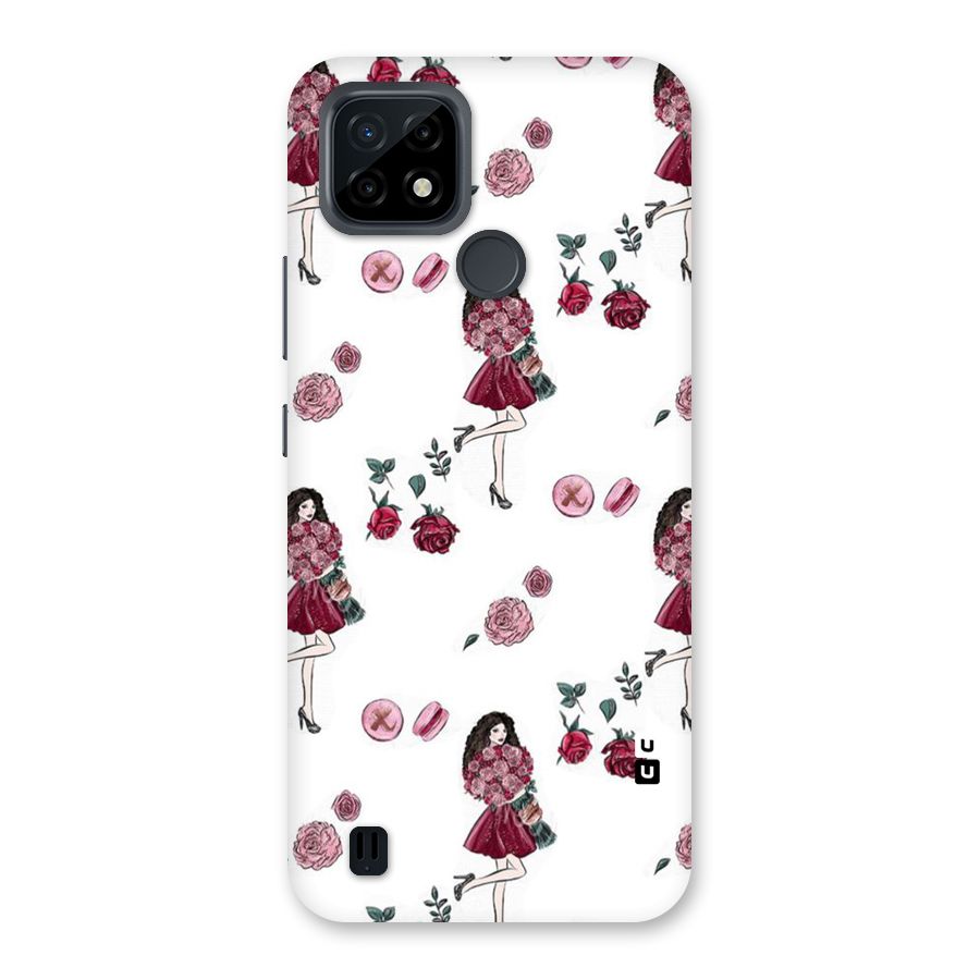 Girl With Flowers Back Case for Realme C21