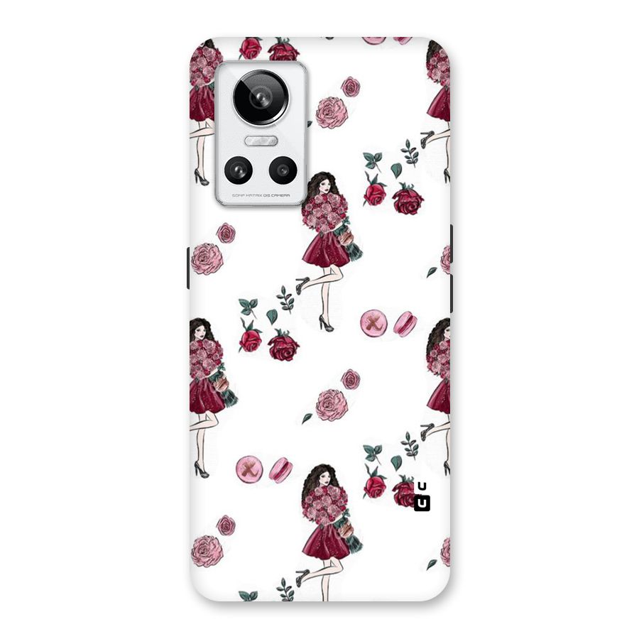 Girl With Flowers Back Case for Realme GT Neo 3