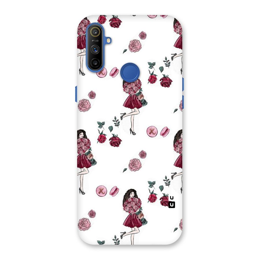Girl With Flowers Back Case for Realme Narzo 10A