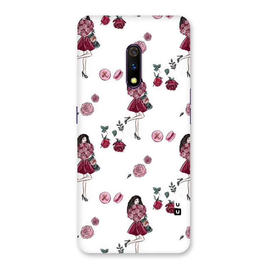 Girl With Flowers Back Case for Realme X