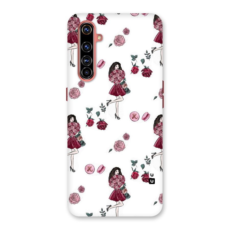 Girl With Flowers Back Case for Realme X50 Pro