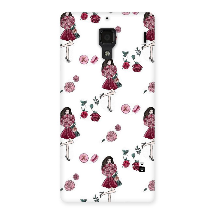 Girl With Flowers Back Case for Redmi 1S
