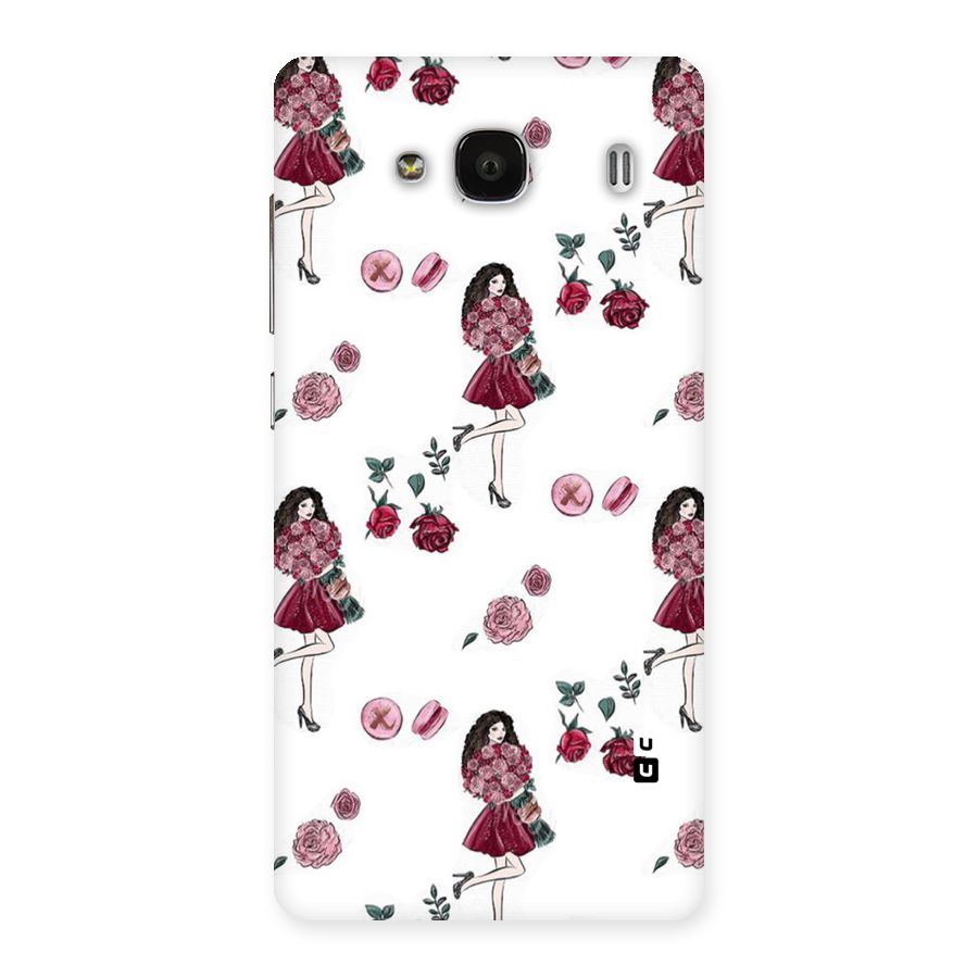Girl With Flowers Back Case for Redmi 2