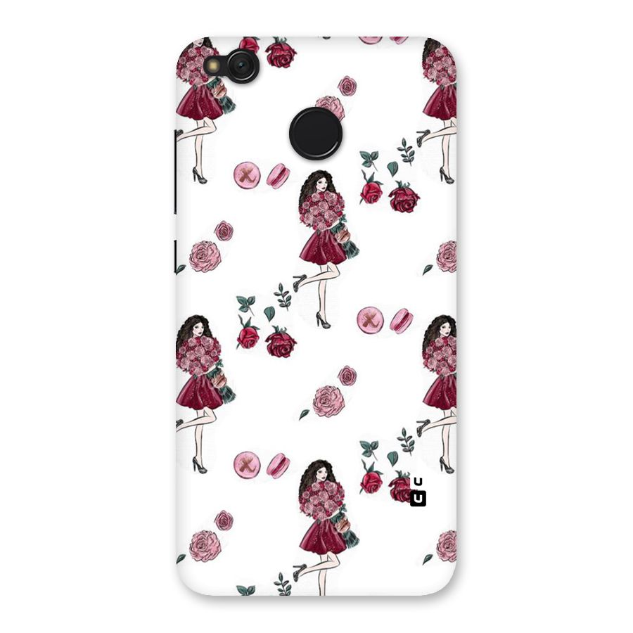 Girl With Flowers Back Case for Redmi 4