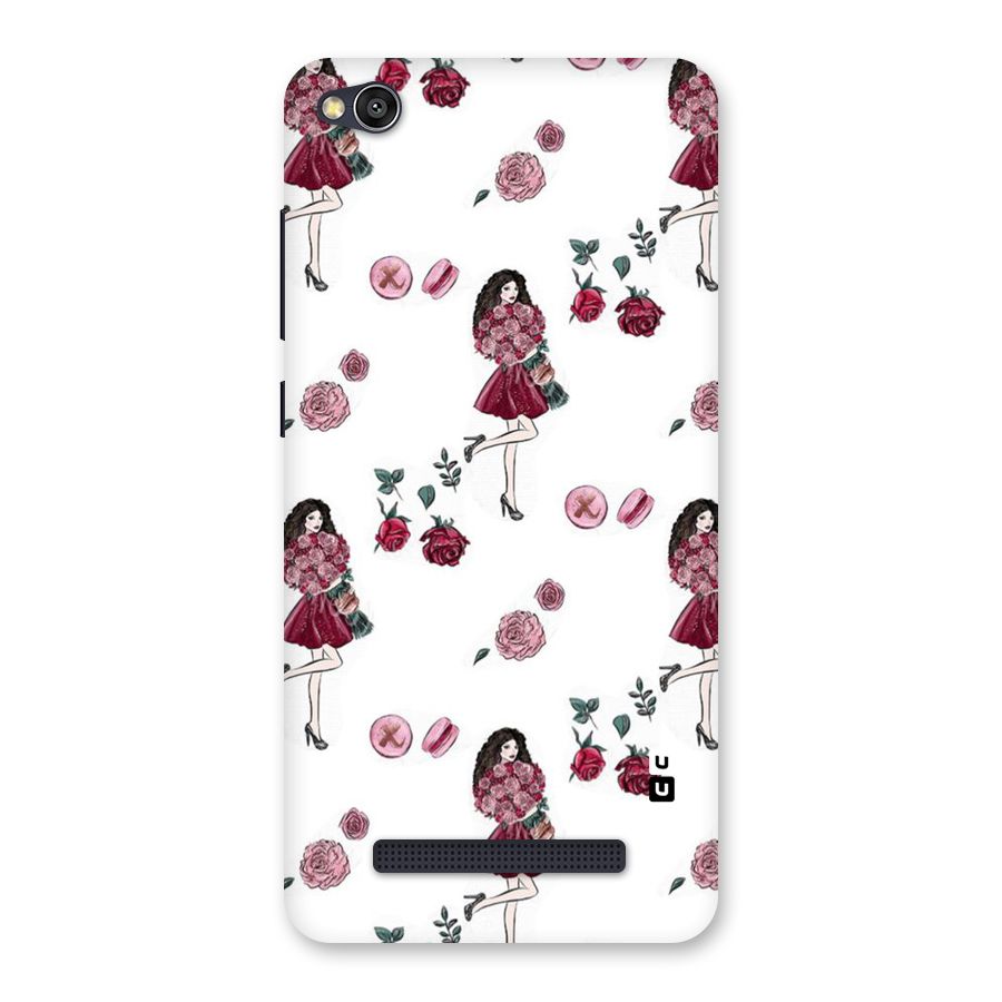 Girl With Flowers Back Case for Redmi 4A