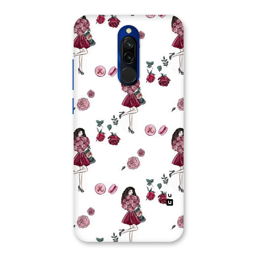 Girl With Flowers Back Case for Redmi 8