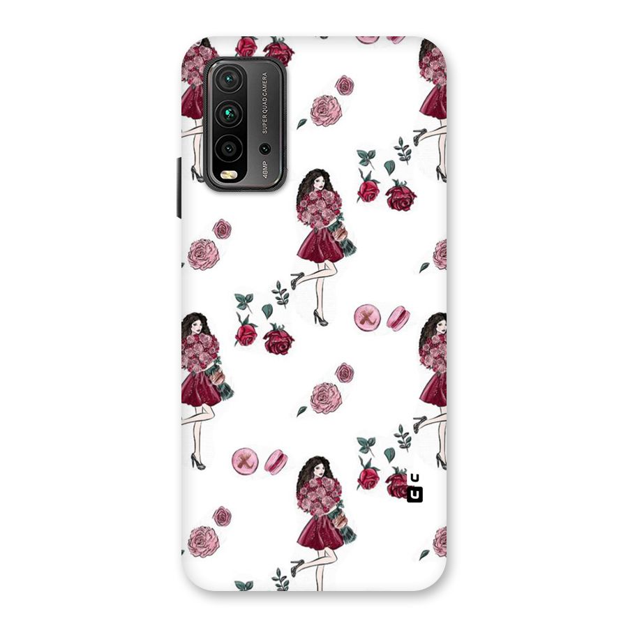 Girl With Flowers Back Case for Redmi 9 Power