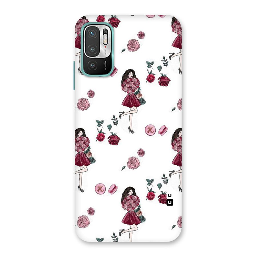 Girl With Flowers Back Case for Redmi Note 10T 5G