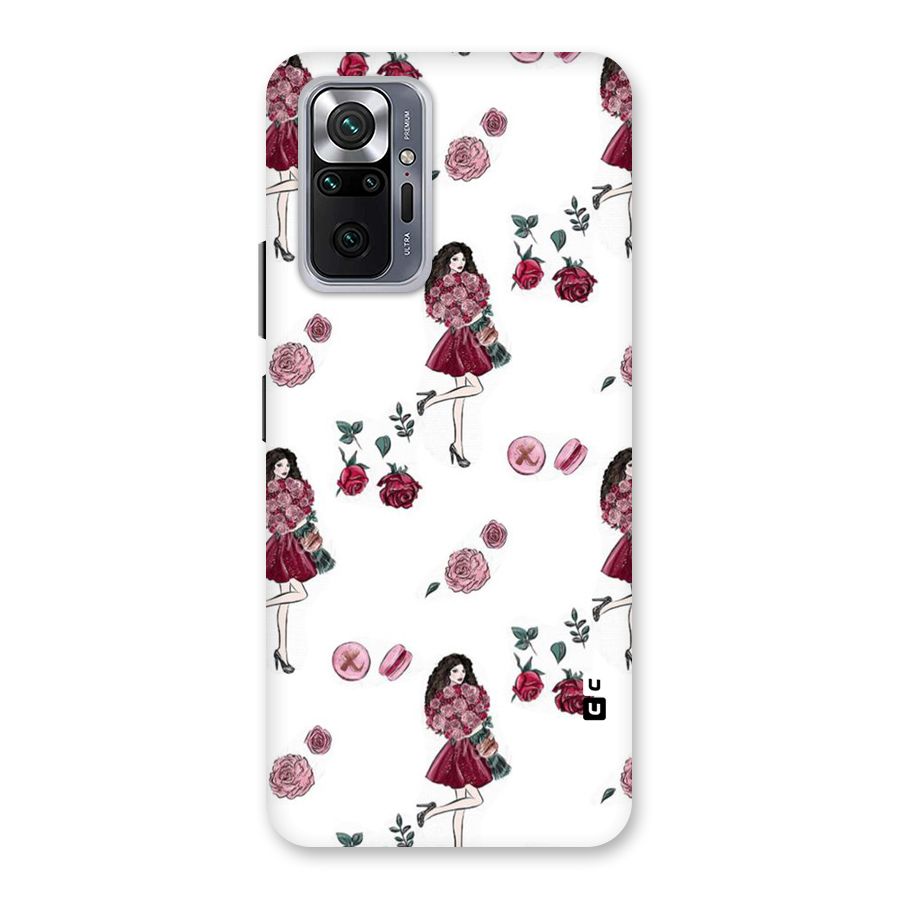 Girl With Flowers Back Case for Redmi Note 10 Pro Max