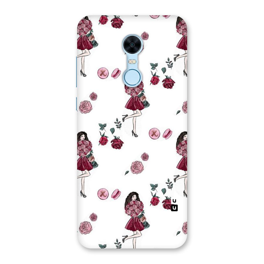 Girl With Flowers Back Case for Redmi Note 5