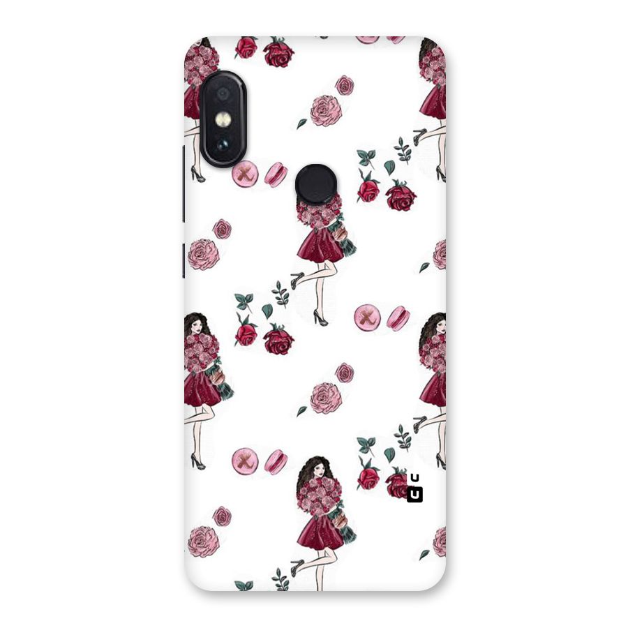 Girl With Flowers Back Case for Redmi Note 5 Pro