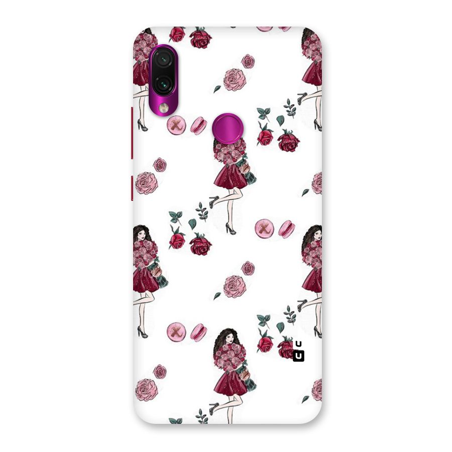 Girl With Flowers Back Case for Redmi Note 7 Pro