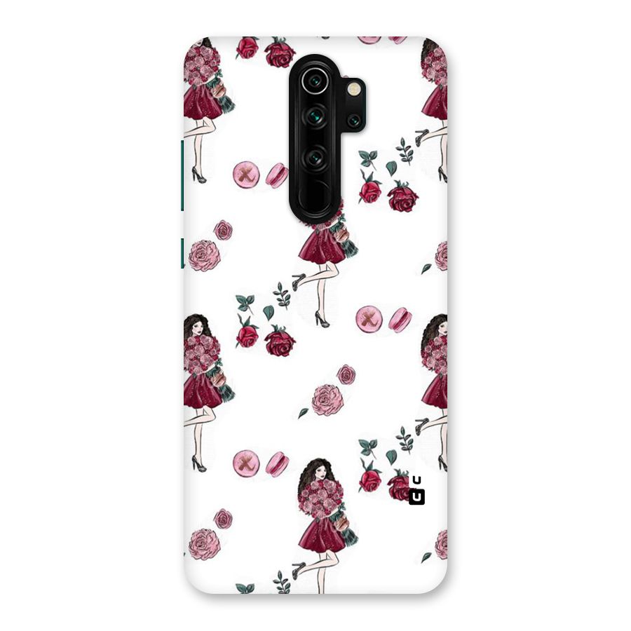 Girl With Flowers Back Case for Redmi Note 8 Pro