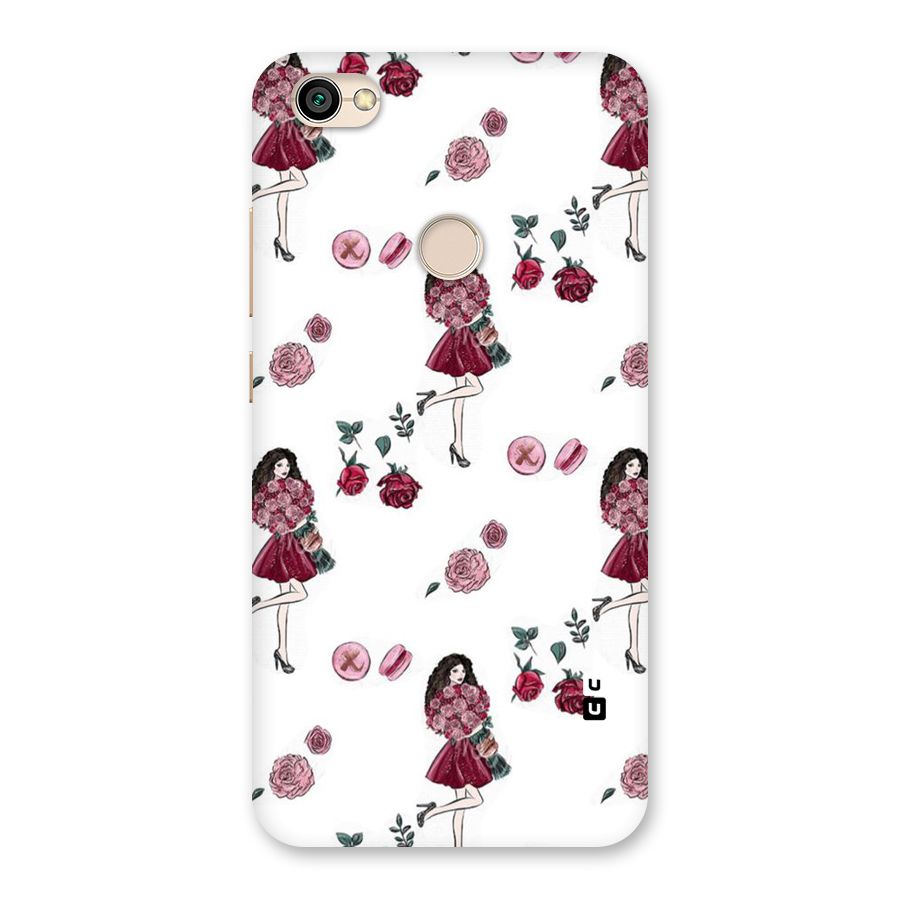 Girl With Flowers Back Case for Redmi Y1 2017