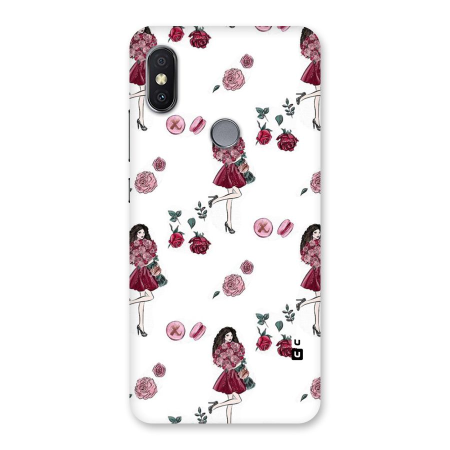 Girl With Flowers Back Case for Redmi Y2