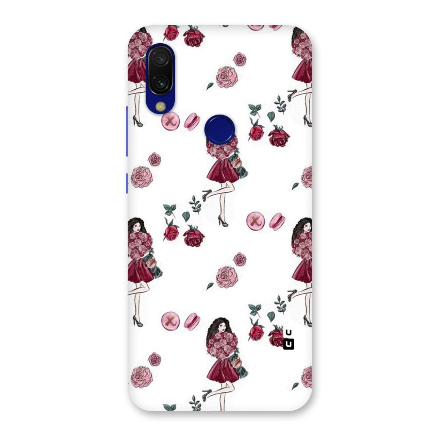 Girl With Flowers Back Case for Redmi Y3