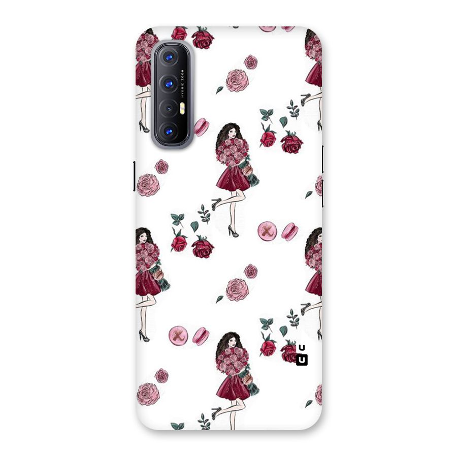 Girl With Flowers Back Case for Reno3 Pro