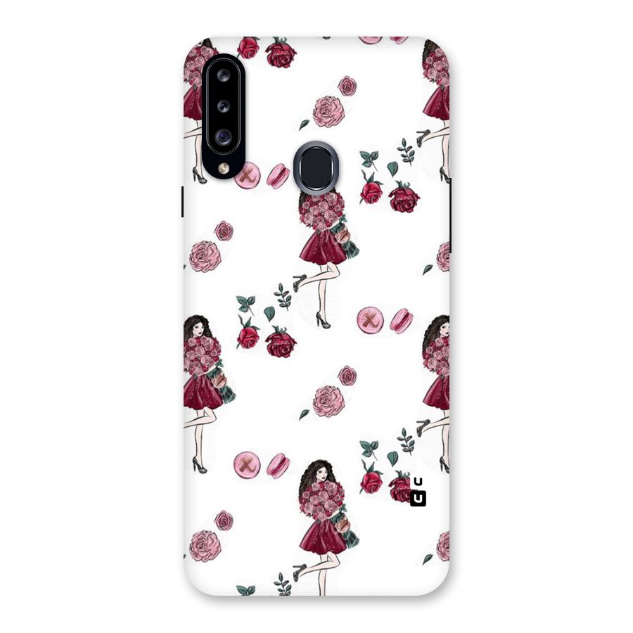 Girl With Flowers Back Case for Samsung Galaxy A20s