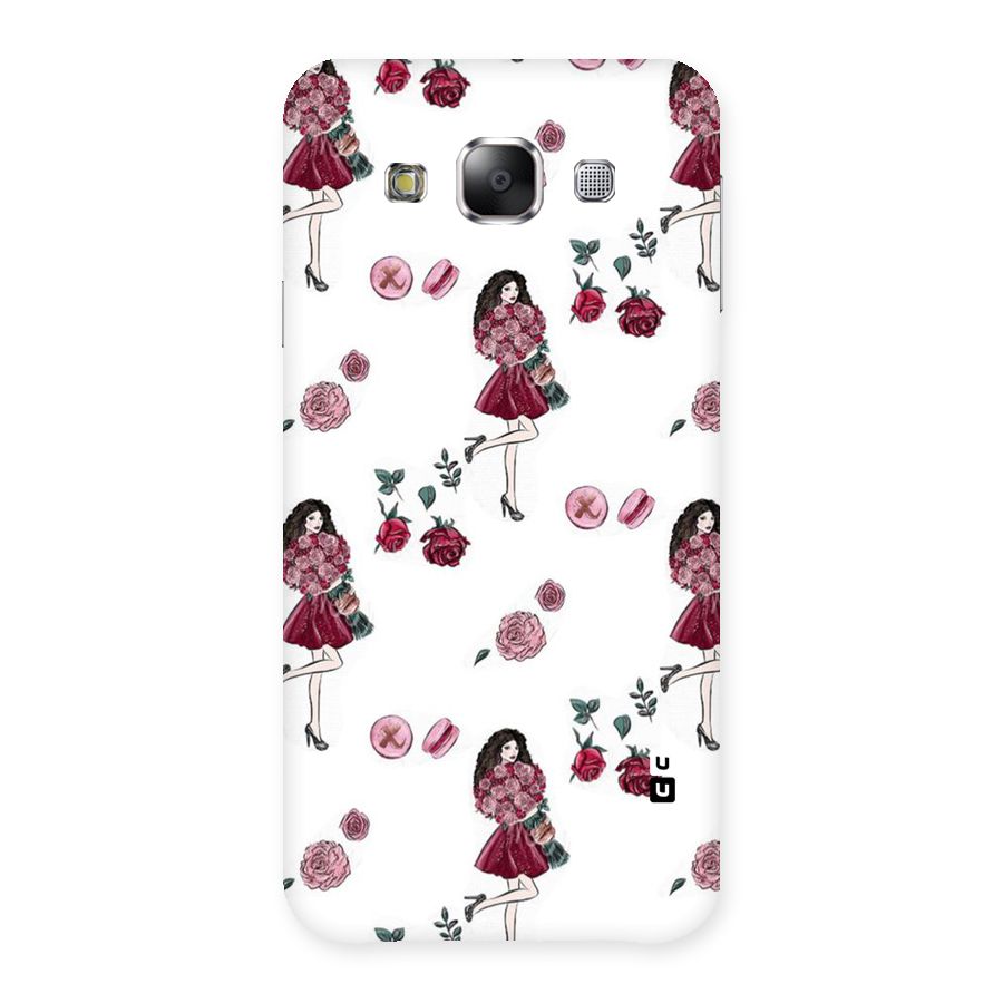 Girl With Flowers Back Case for Samsung Galaxy E5