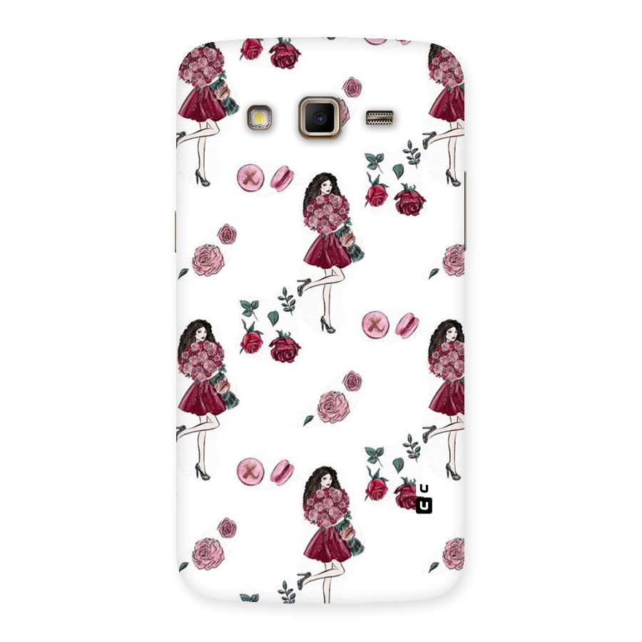 Girl With Flowers Back Case for Samsung Galaxy Grand 2