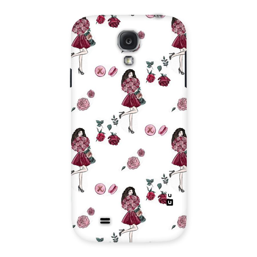 Girl With Flowers Back Case for Samsung Galaxy S4