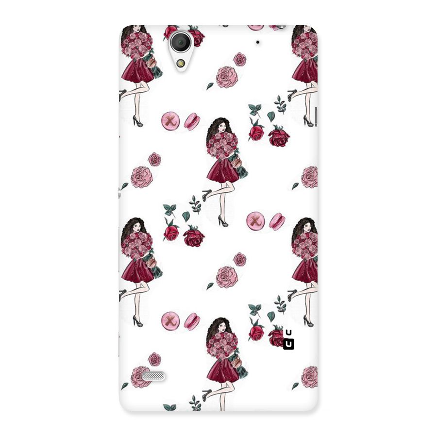 Girl With Flowers Back Case for Sony Xperia C4