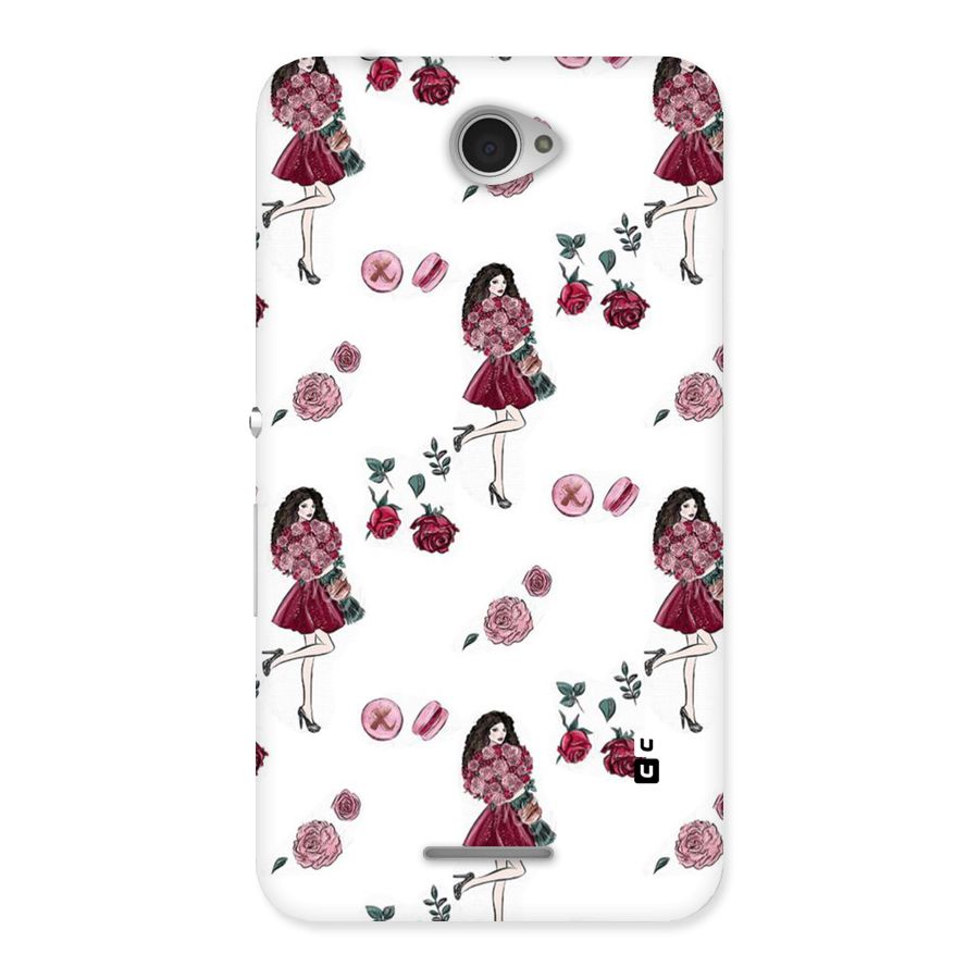 Girl With Flowers Back Case for Sony Xperia E4