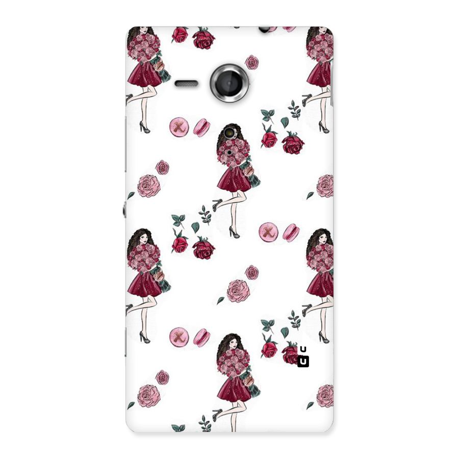 Girl With Flowers Back Case for Sony Xperia SP