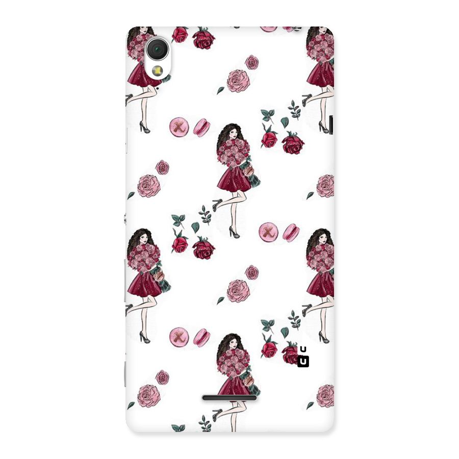 Girl With Flowers Back Case for Sony Xperia T3