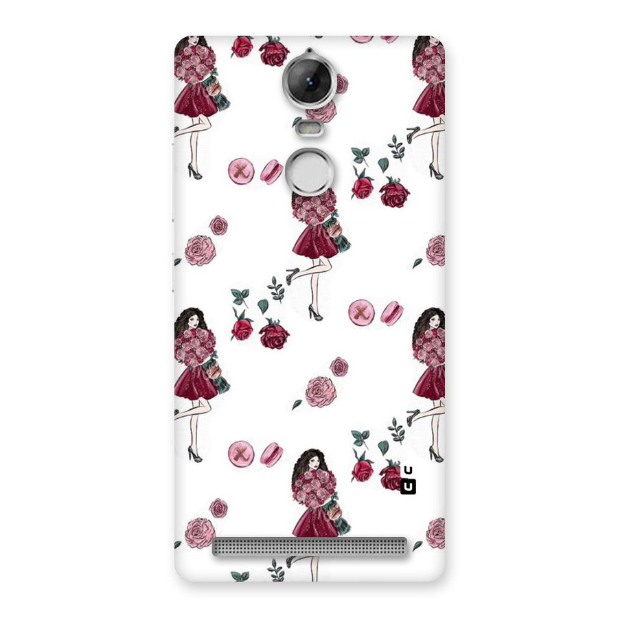 Girl With Flowers Back Case for Vibe K5 Note