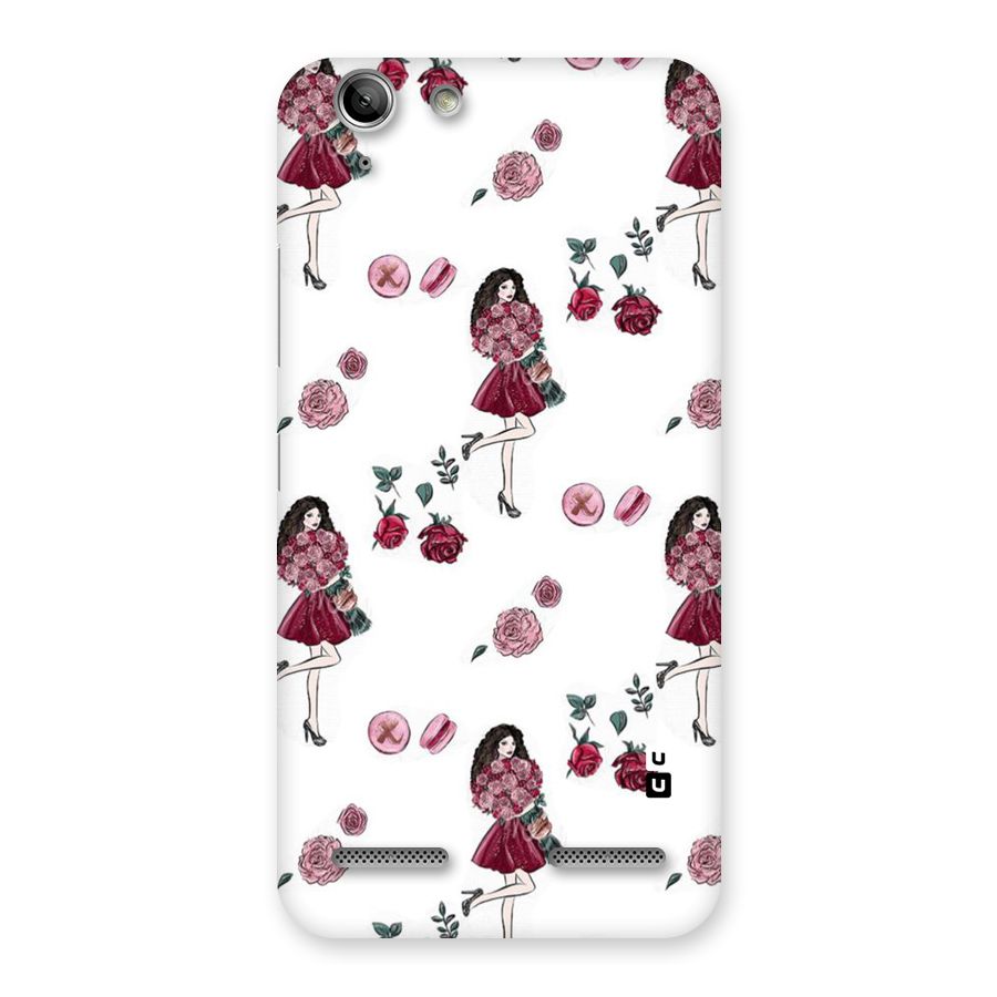 Girl With Flowers Back Case for Vibe K5 Plus