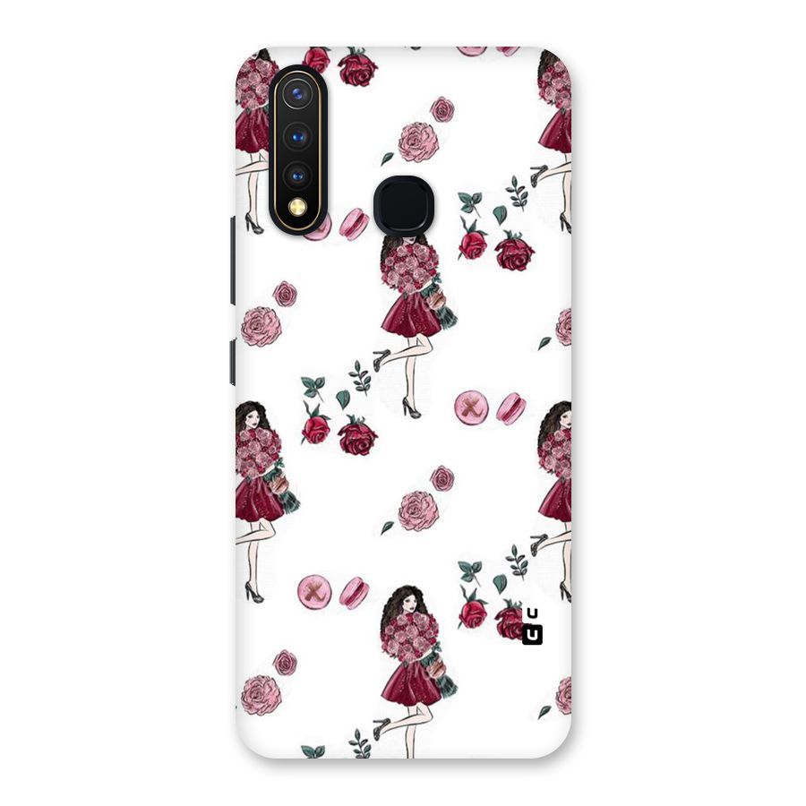 Girl With Flowers Back Case for Vivo U20