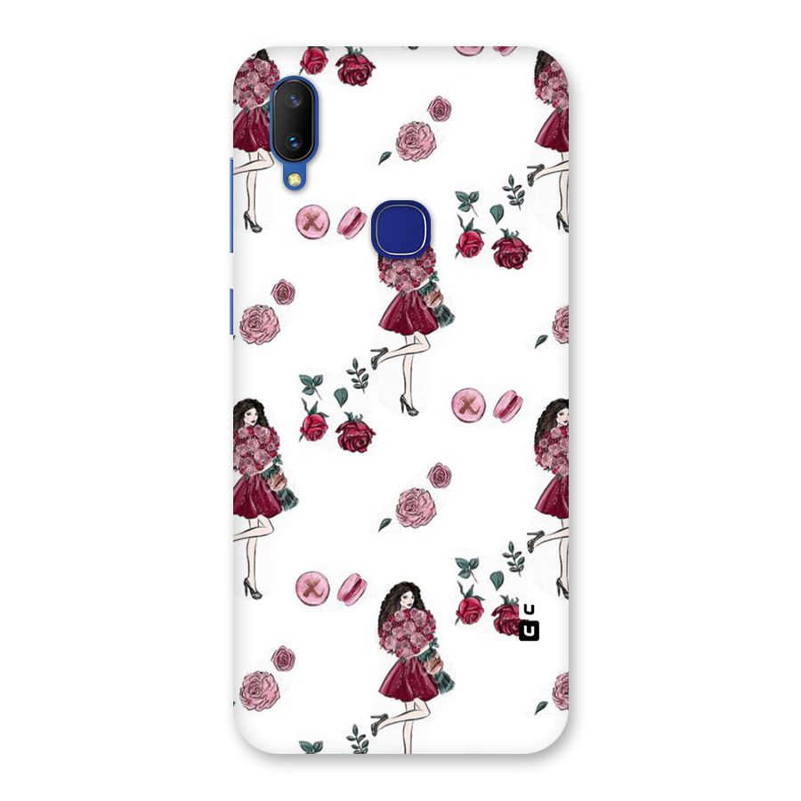 Girl With Flowers Back Case for Vivo V11