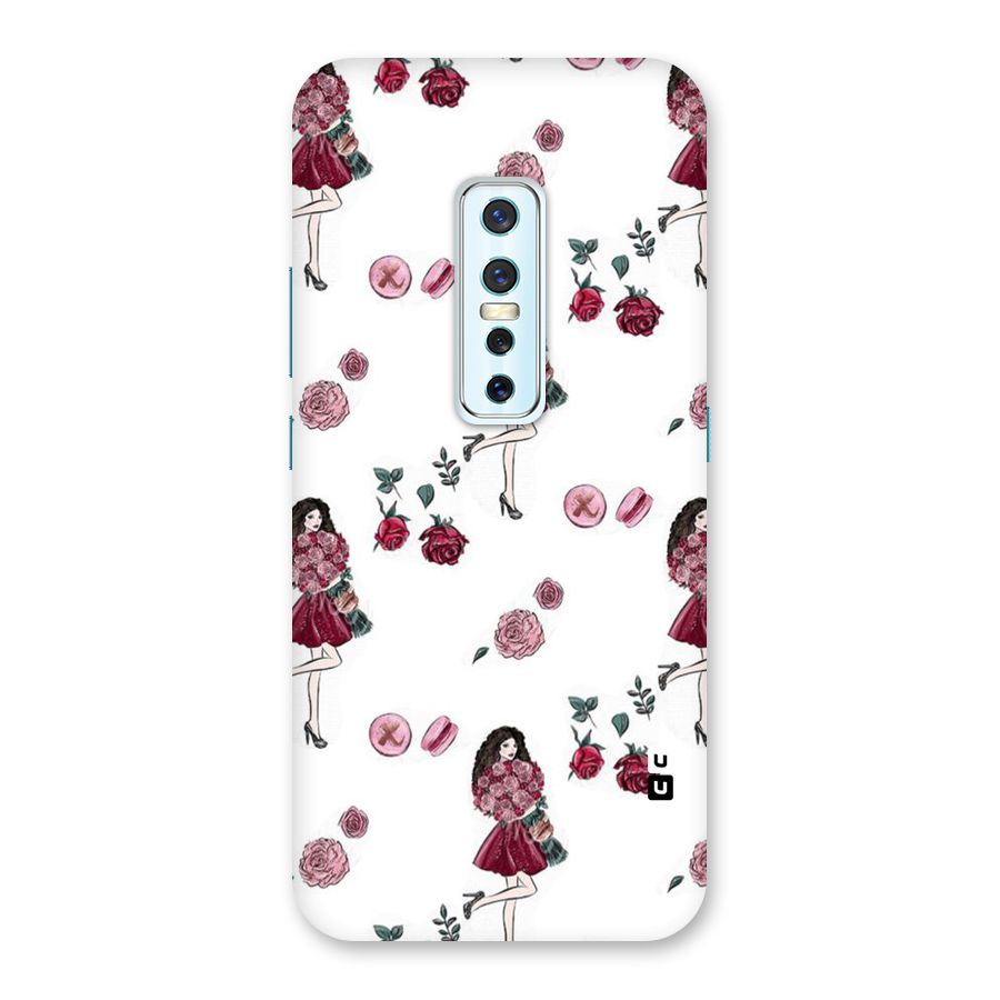 Girl With Flowers Back Case for Vivo V17 Pro