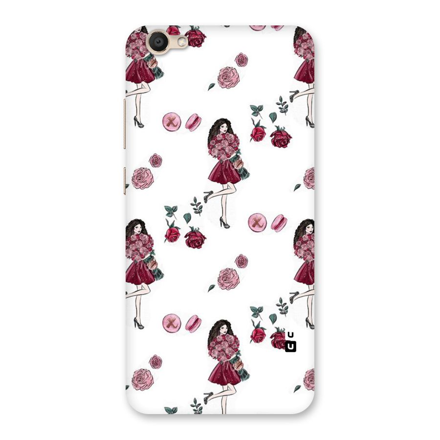Girl With Flowers Back Case for Vivo V5
