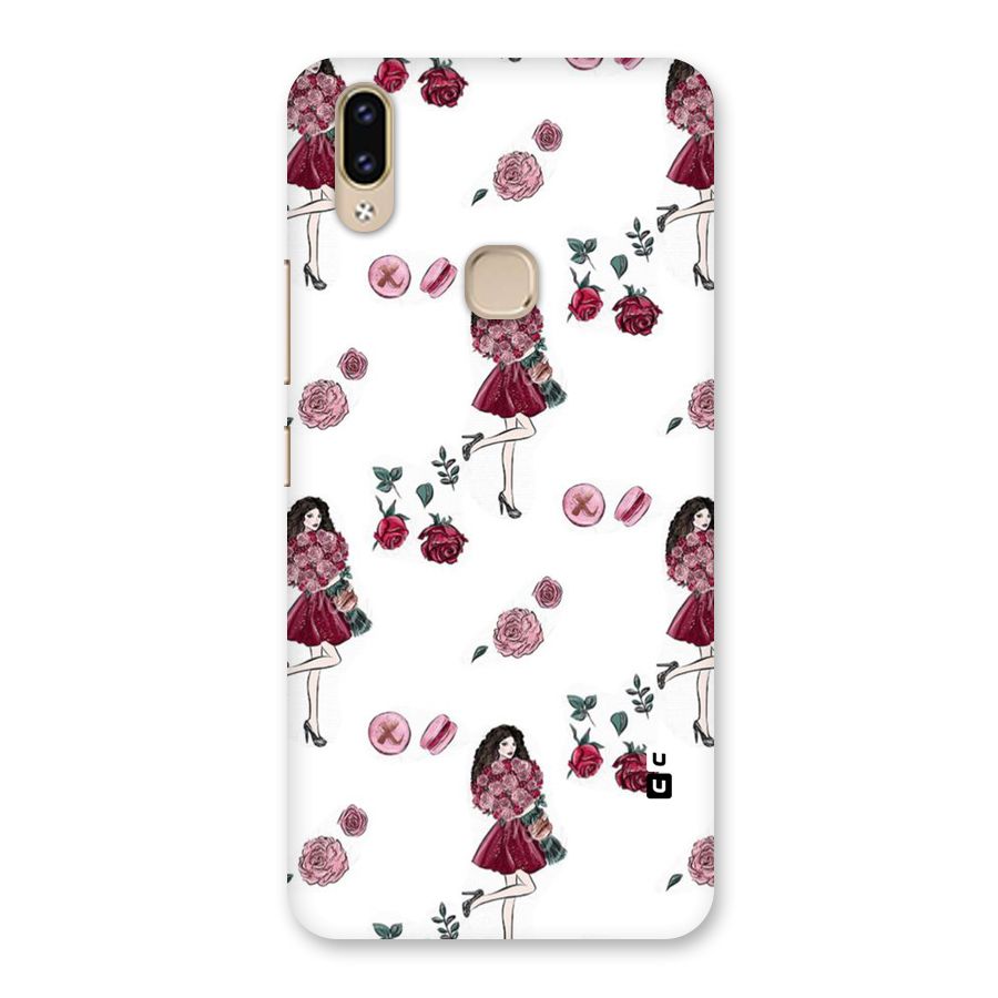 Girl With Flowers Back Case for Vivo V9 Youth