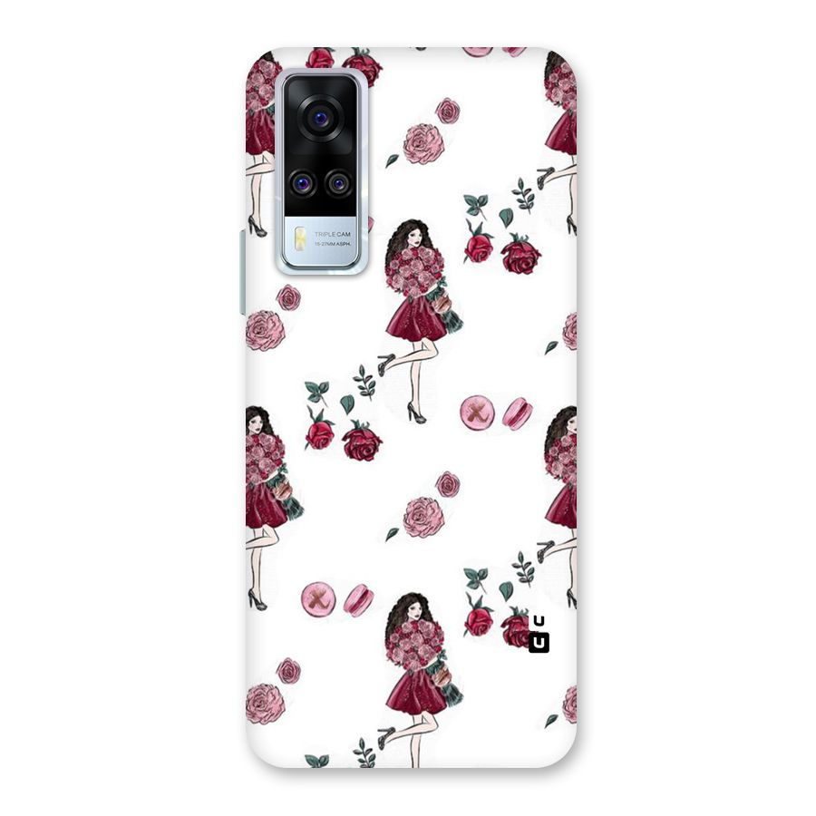 Girl With Flowers Back Case for Vivo Y31
