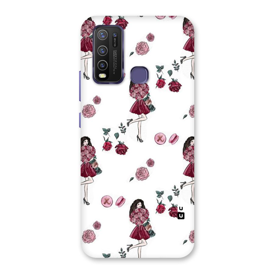 Girl With Flowers Back Case for Vivo Y50