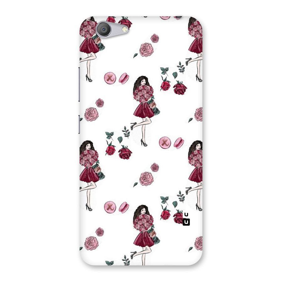 Girl With Flowers Back Case for Vivo Y53