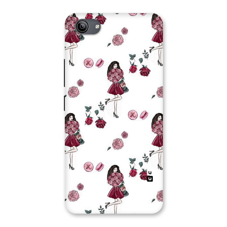Girl With Flowers Back Case for Vivo Y81i