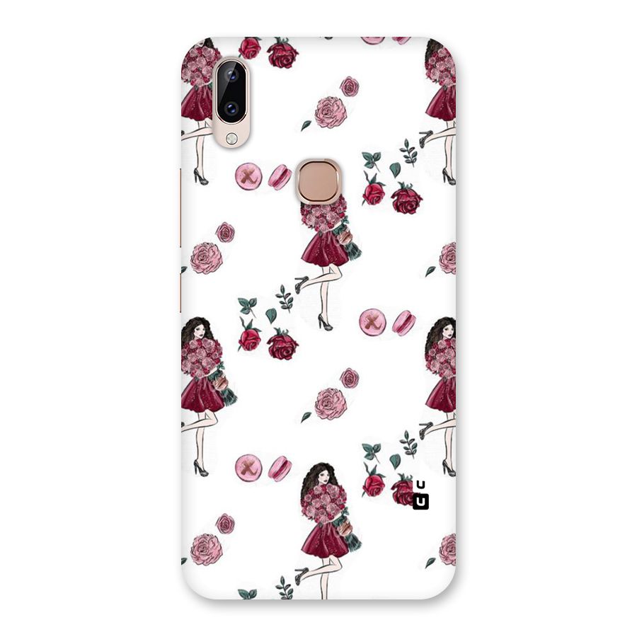 Girl With Flowers Back Case for Vivo Y83 Pro